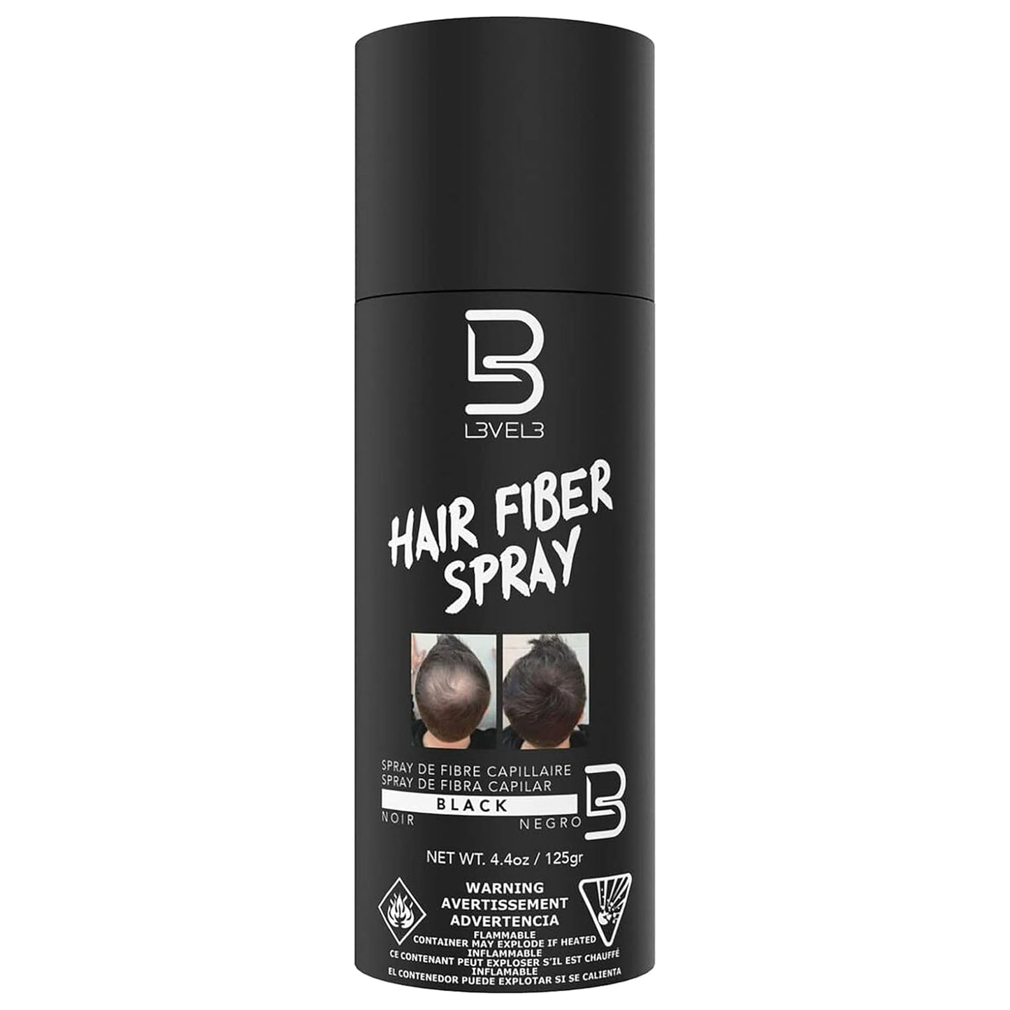 LEVEL3 HAIR FIBER SPRAY BLACK