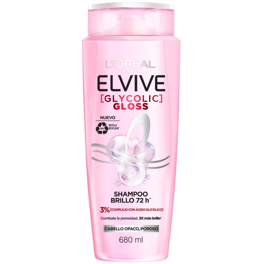 LOREAL PARIS ELVIVE GLYCOLIC GLOSS CHAMPÚ 680ML