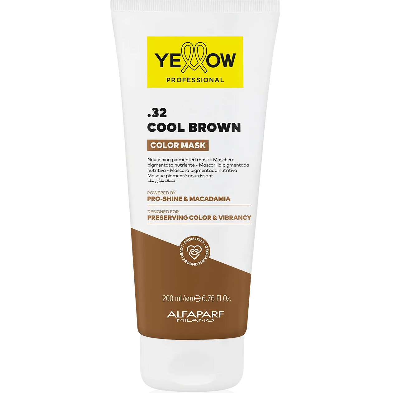 YELLOW PROFESSIONAL COLOR CARE REFRESH MASK .32 COOL BROWN 250ML
