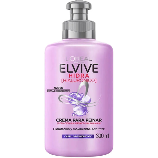 LOREAL PARIS ELVIVE HIDRA (HIALURÓNICO) CREMA PARA PEINAR 300ML