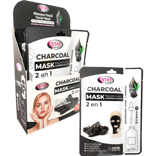 STAY BEAUTIFUL MASCARILLA FACIAL DE CARBÓN ACTIVO 2 EN 1