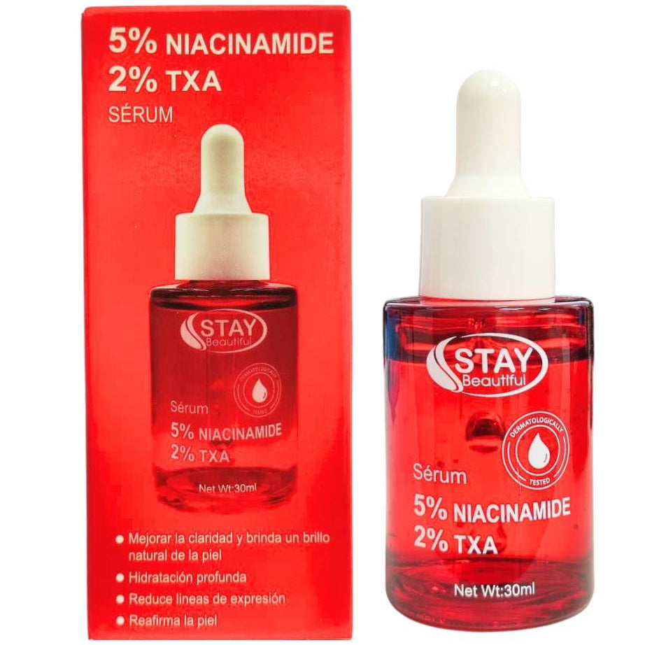 STAY BEAUTIFUL SÉRUM FACIAL 5% NIANCINAMIDA Y 2%TXA 30ML