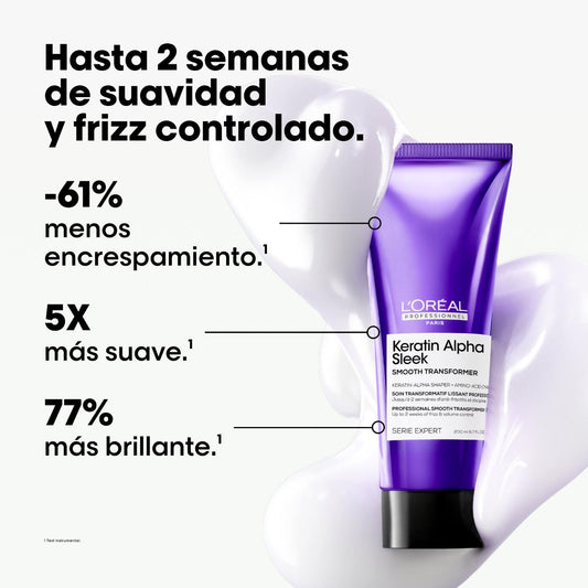 LOREAL PROFESSIONNEL KERATIN ALPHA SLEEK SMOOTH TRANSFORMER 200ML