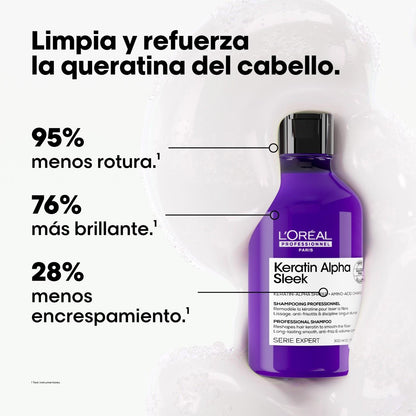 LOREAL PROFESSIONNEL KERATIN ALPHA SLEEK SHAMPOOING PROFESSIONNEL 300ML