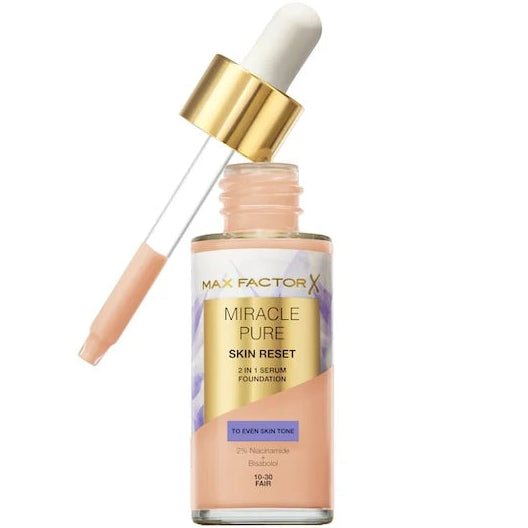 MAX FACTOR MIRACLE PURE SKIN RESET 2N1 SERUM FOUNDATION 10-30 FAIR