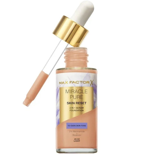 MAX FACTOR MIRACLE PURE SKIN RESET 2N1 SERUM FOUNDATION 40-60 LIGHT