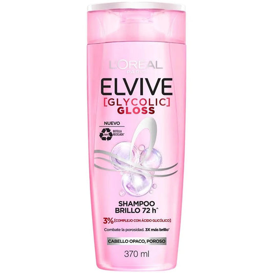 LOREAL PARIS ELVIVE GLYCOLIC GLOSS CHAMPÚ 370ML