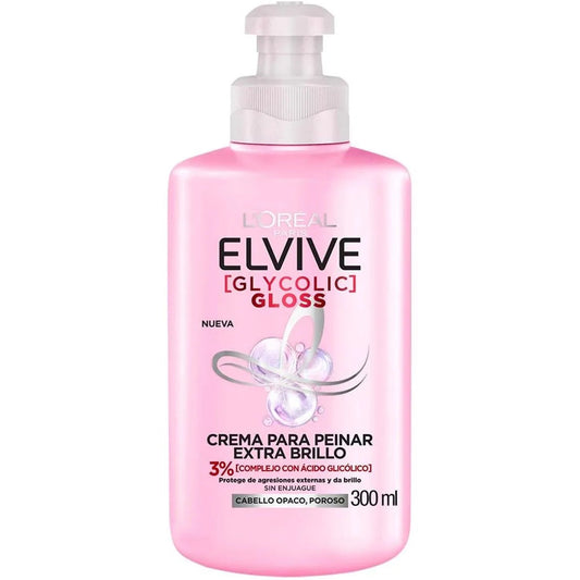 LOREAL PARIS ELVIVE GLYCOLIC GLOSS CREMA PARA PEINAR 300ML