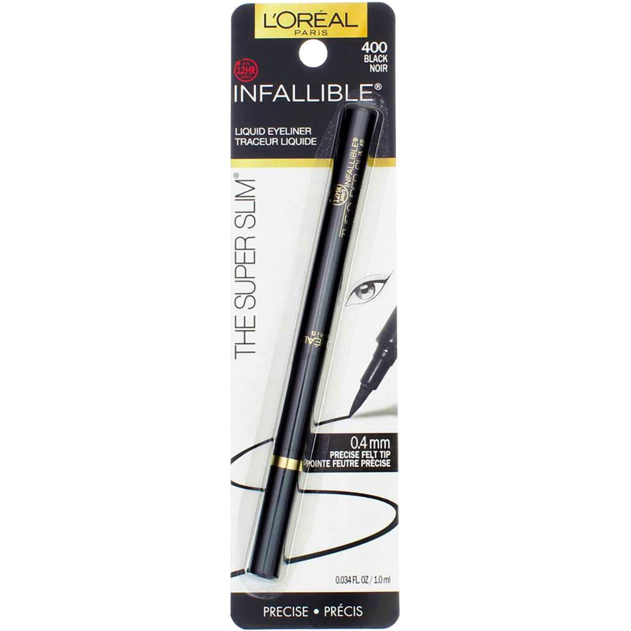 LOREAL PARIS INFALLIBLE THE SUPER SLIM LIQUID EYELINER NEGRO