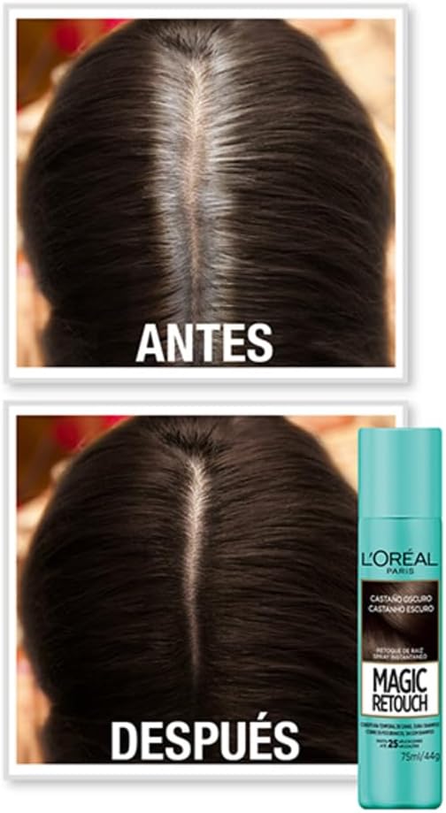 LOREAL PARIS MAGIC RETOUCH RETOCADOR DE RAÍCES CASTAÑO OSCURO