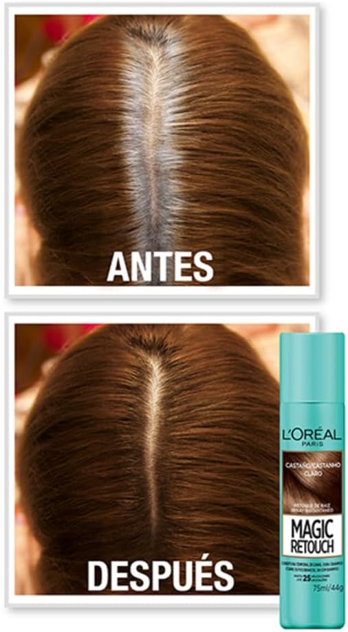 LOREAL PARIS MAGIC RETOUCH RETOCADOR DE RAÍCES CASTAÑO CLARO