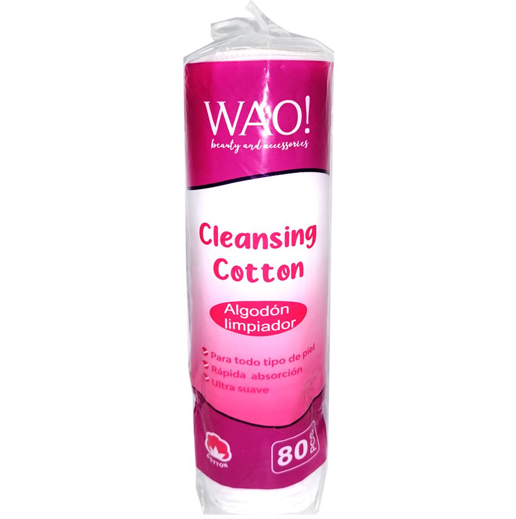 WAO! ALGODÓN PARA DESMAQUILLAR 80PCS