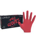 LEVEL3 NITRILE GLOVES RED L