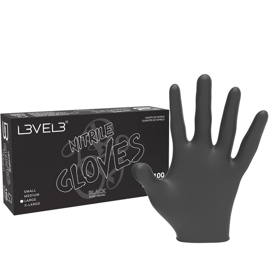 LEVEL3 NITRILE GLOVES BLACK L