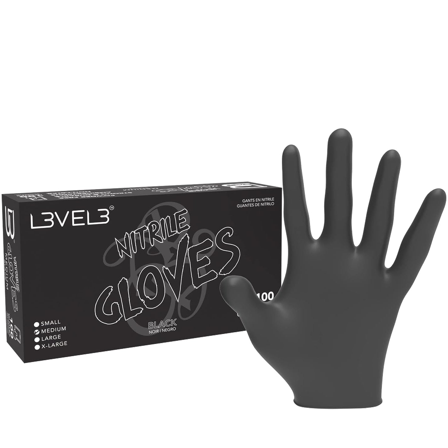 LEVEL3 NITRILE GLOVES BLACK M