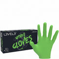 LEVEL3 NITRILE GLOVES LIME L