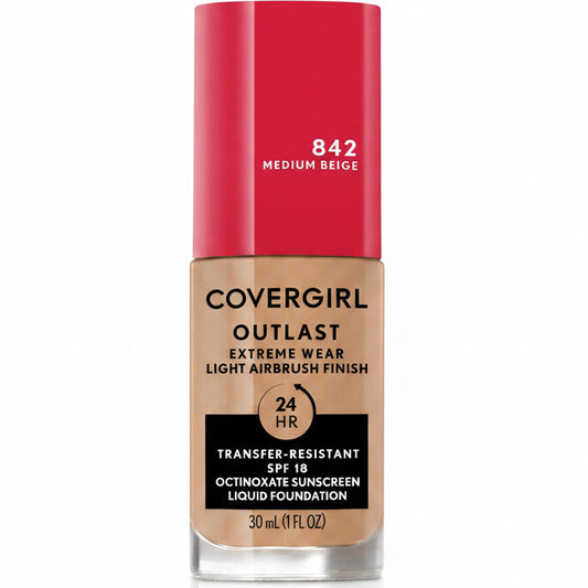 COVERGIRL OUTLAST EXTREME WEAR FOUNDATION 842 MEDIUM BEIGE