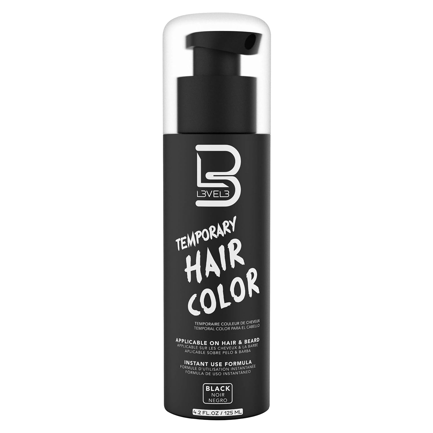 LEVEL3 TEMPORARY HAIR COLOR BLACK 125ML