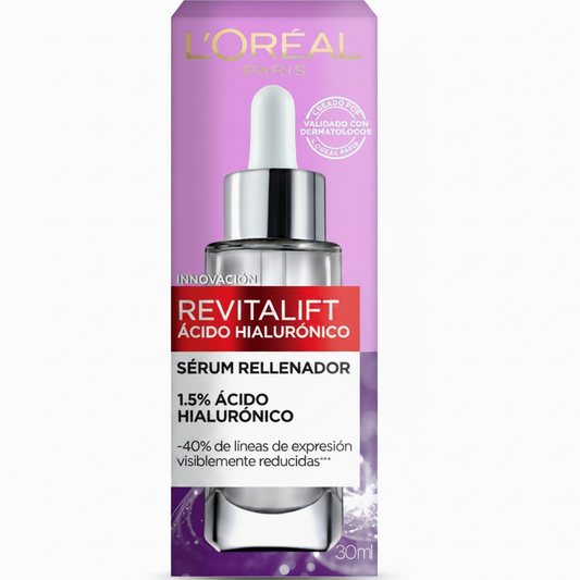 LOREAL PARIS REVITALIFT ÁCIDO HIALURÓNICO SÉRUM RELLENADOR 30ML