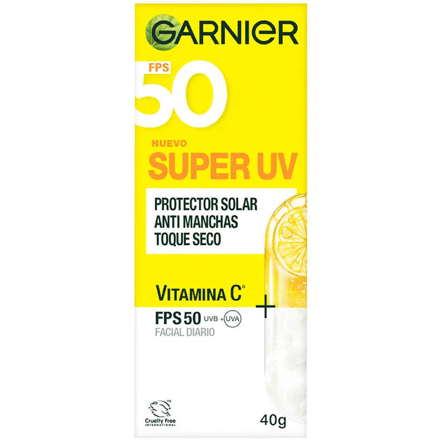 GARNIER SKIN ACTIVE SUPER UV ANTI MANCHAS TOQUE SECO FPS 50 40G