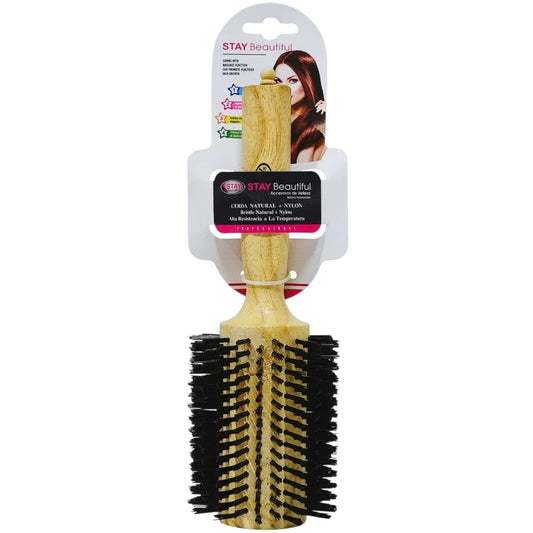STAY BEAUTIFUL CEPILLO REDONDO DE MADERA PARA SECADOS