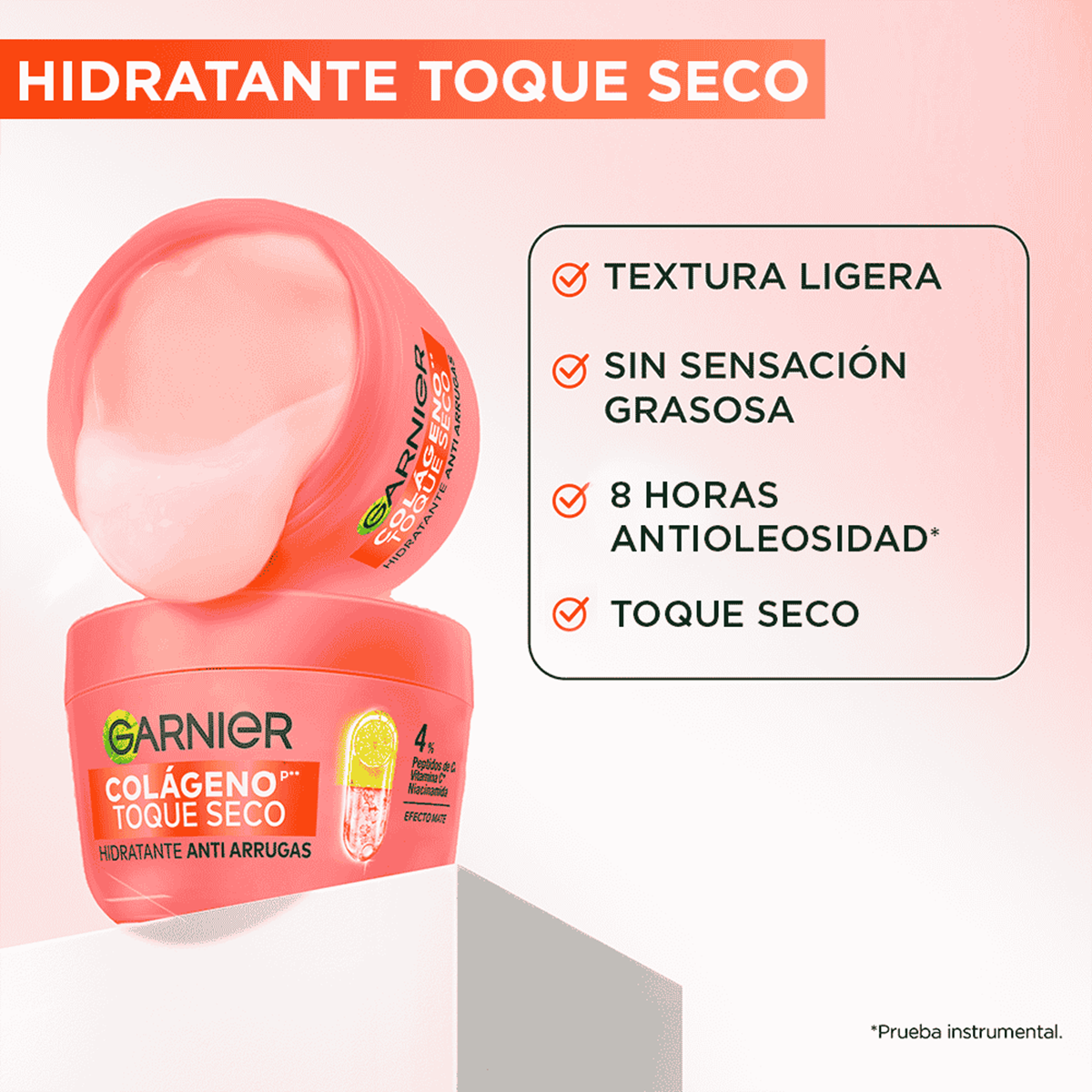 GARNIER COLÁGENO TOQUE SECO HIDRATANTE ANTI ARRUGAS 85G