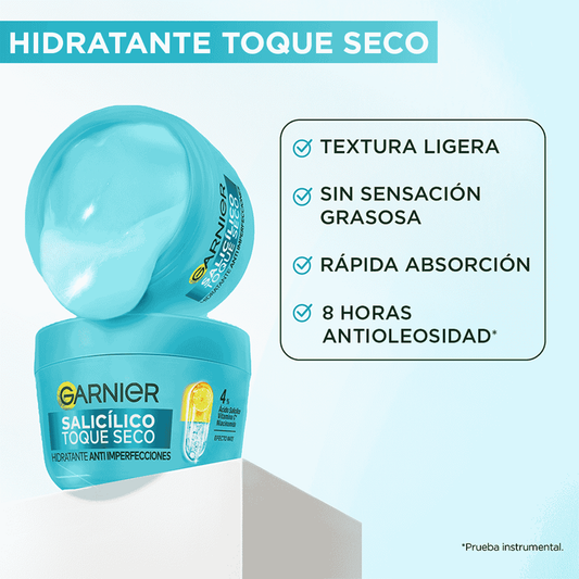 GARNIER SALICÍLICO TOQUE SECO HIDRATANTE ANTI IMPERFECCIONES 85G