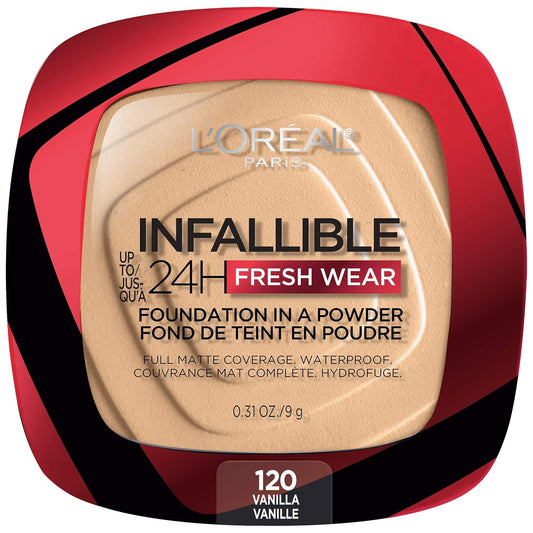 LOREAL PARIS INFALLIBLE 24H FRESH WEAR FOUNDATION IN POWDER 120 VANILLA