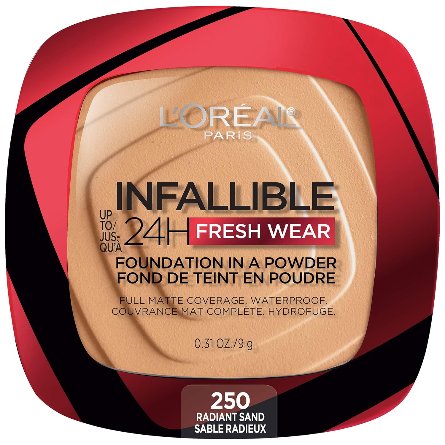 LOREAL PARIS INFALLIBLE 24H FRESH WEAR FOUNDATION IN POWDER 250 RADIANT SAND