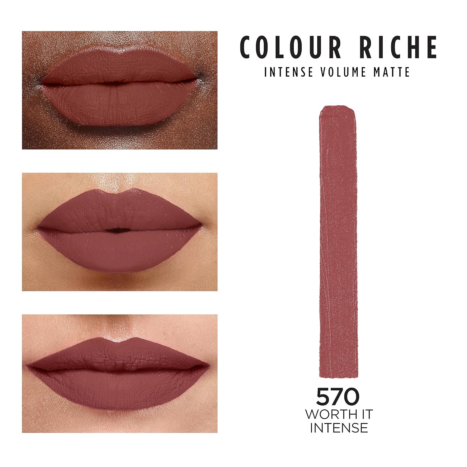 LOREAL PARIS COLOUR RICHE INTENSE VOLUME MATTE LIPSTICK 570 WORTH IT INTENSE