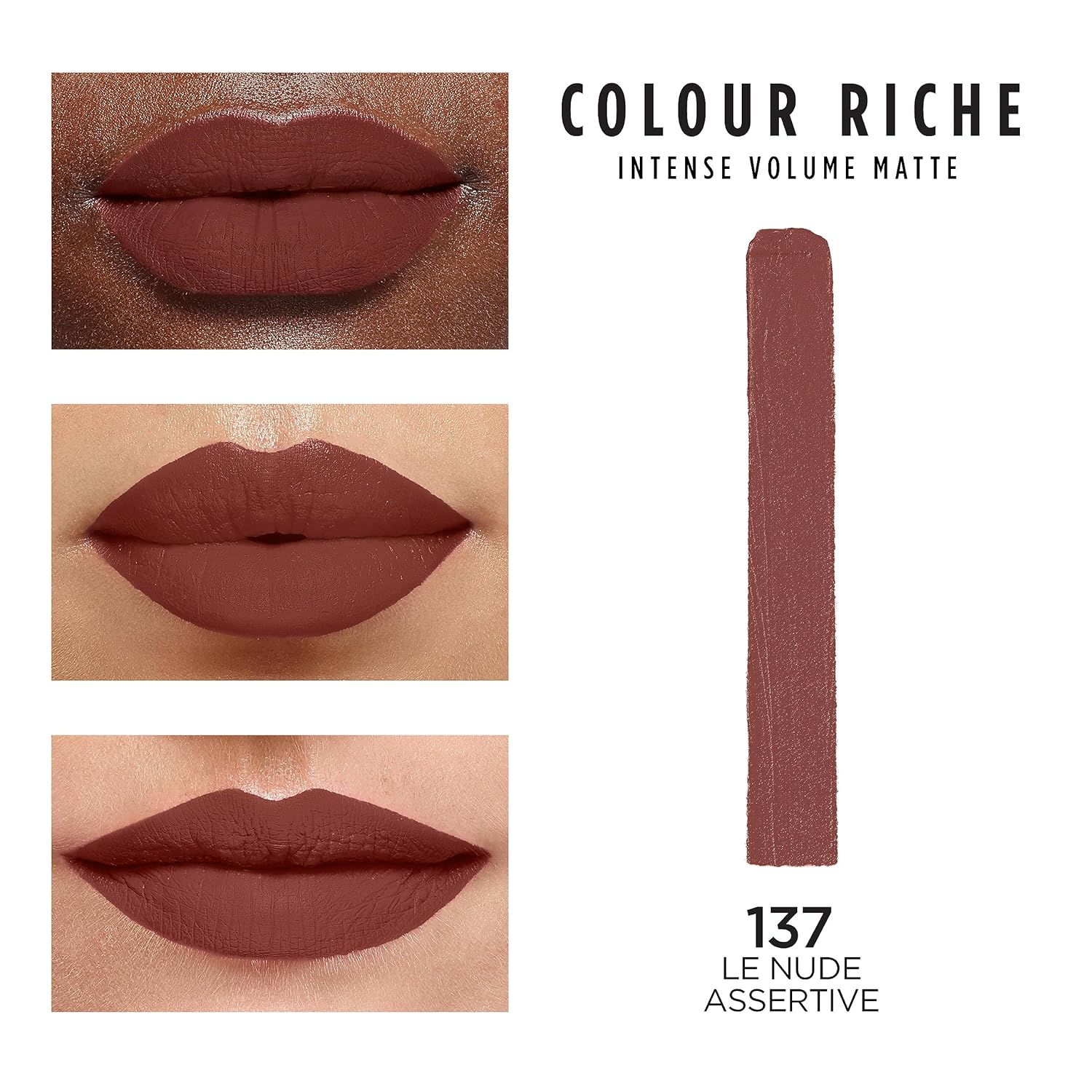 LOREAL PARIS COLOUR RICHE INTENSE VOLUME MATTE LIPSTICK 137 LE NUDE ASSERTIVE