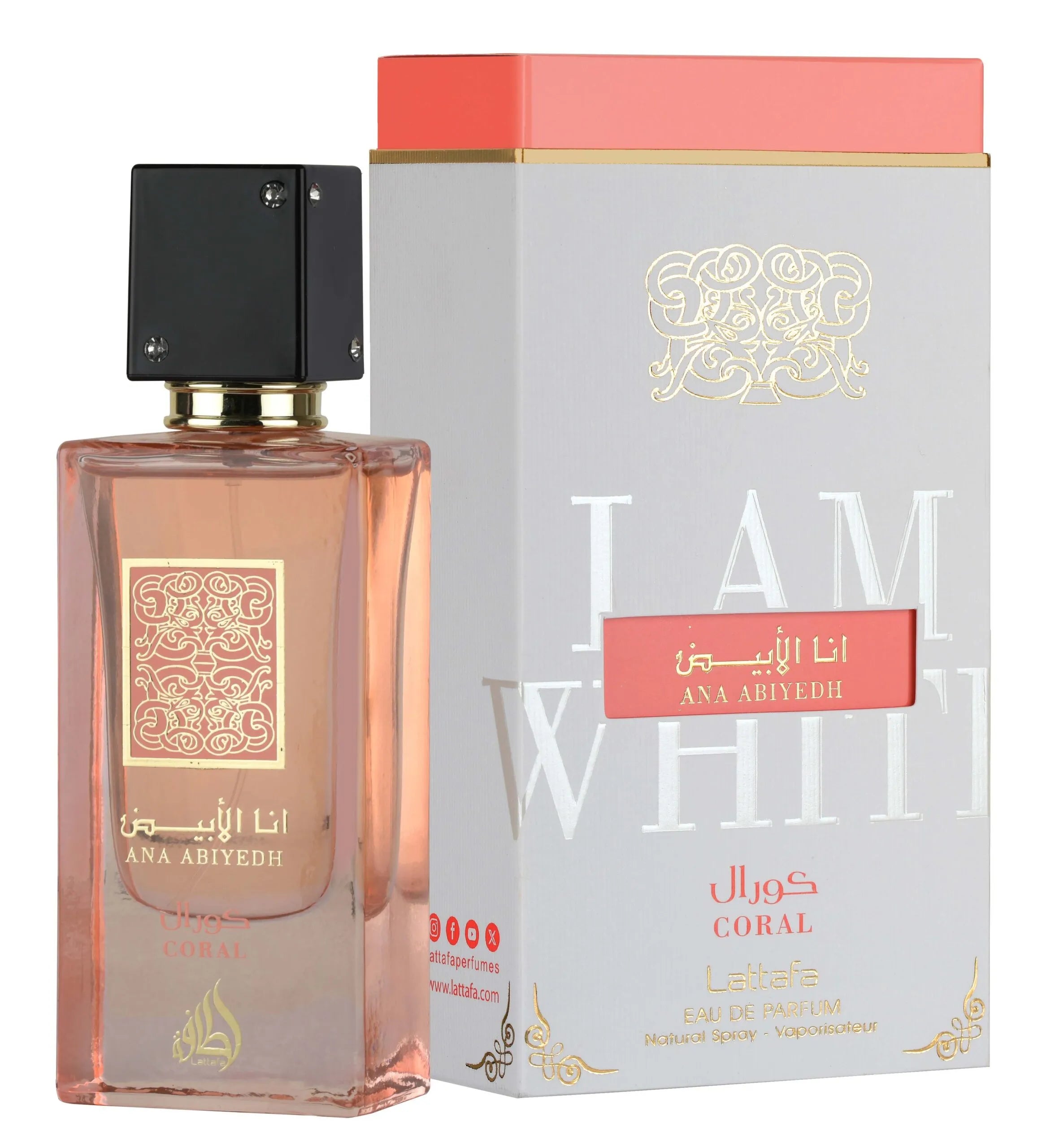 LATTAFA ANA ABIYEDH I AM WHITE CORAL E.D.P 60ML
