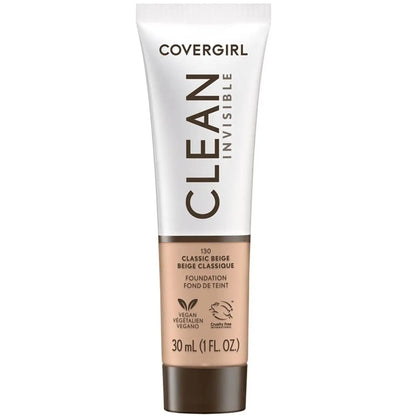 COVERGIRL CLEAN INVISIBLE FOUNDATION 130 CLASSIC BEIGE