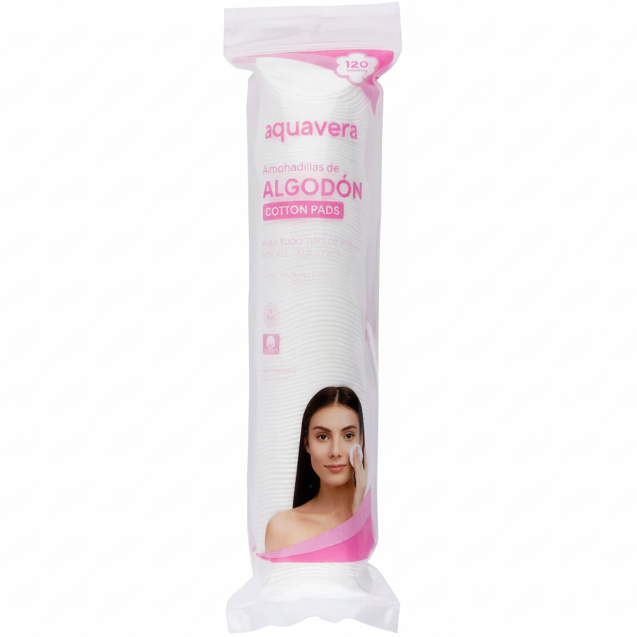 AQUAVERA ALMOHADILLAS DE ALGODÓN 120UND