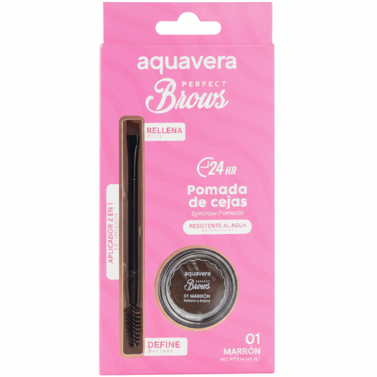 AQUAVERA GEL DE CEJAS MARRON CLARO PERFECT BROWS WATERPROOF 24H