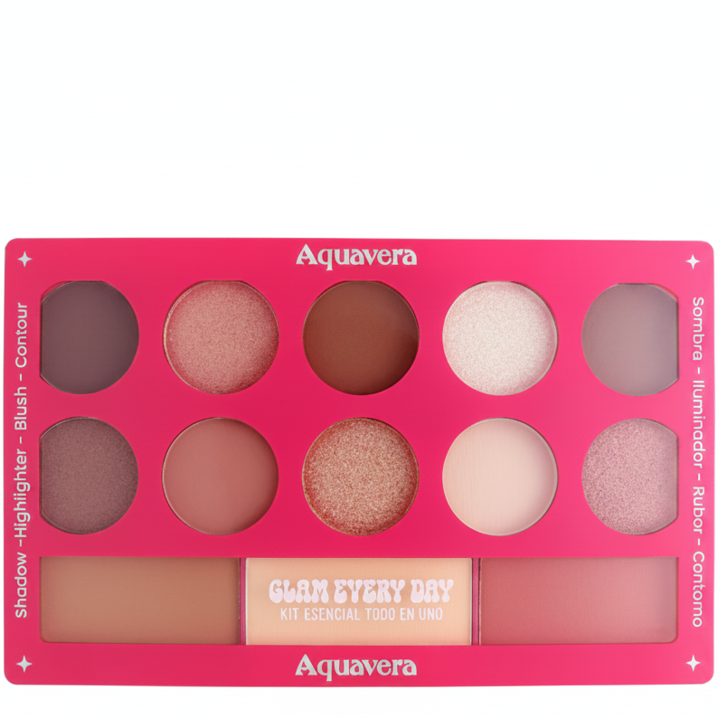 AQUAVERA KIT ESENCIAL PALETA DE SOMBRAS GLAM EVERYDAY 2