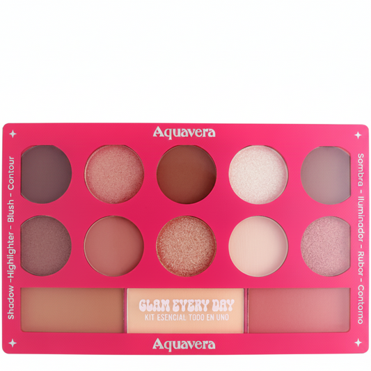 AQUAVERA KIT ESENCIAL PALETA DE SOMBRAS GLAM EVERYDAY 2