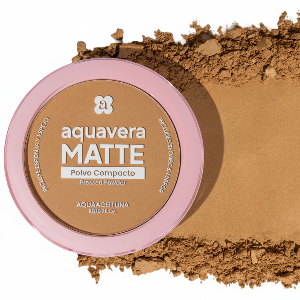 AQUAVERA POLVO COMPACTO MATTE AQUAACEITUNA #3