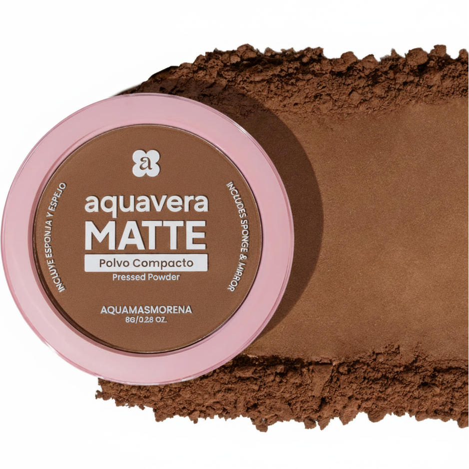 AQUAVERA POLVO COMPACTO MATTE AQUAMASMORENA #8