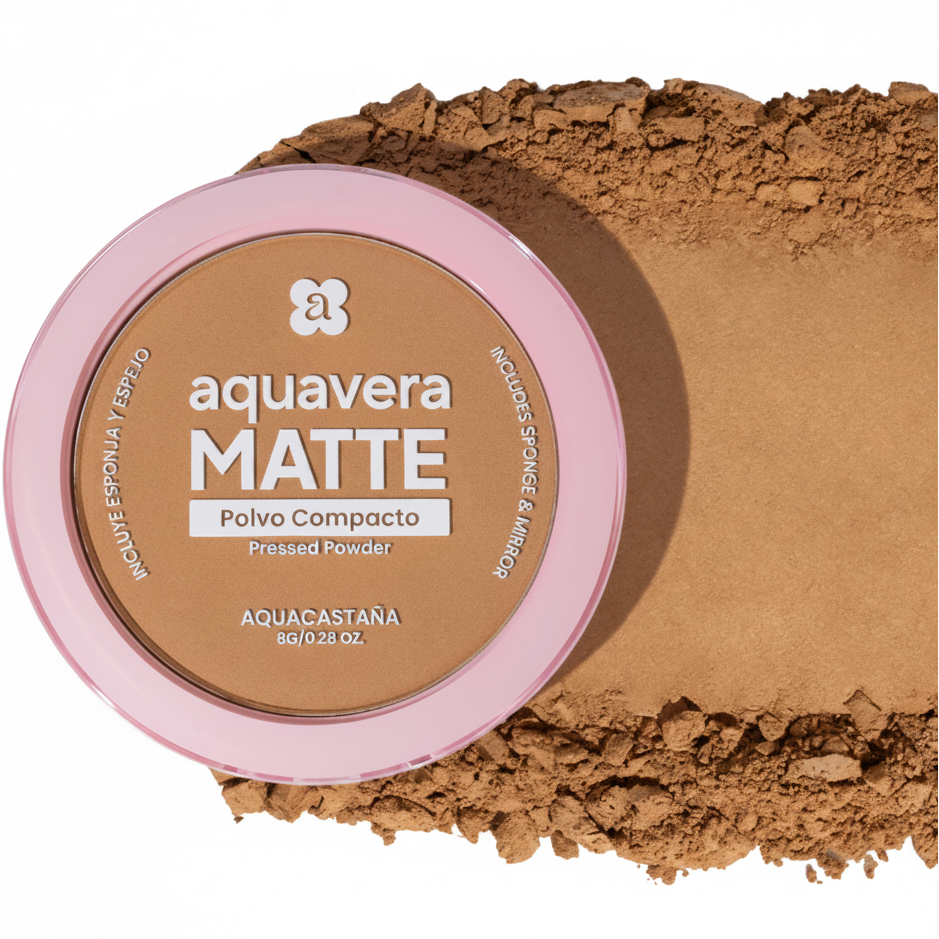 AQUAVERA POLVO COMPACTO MATTE AQUACASTAÑA #7