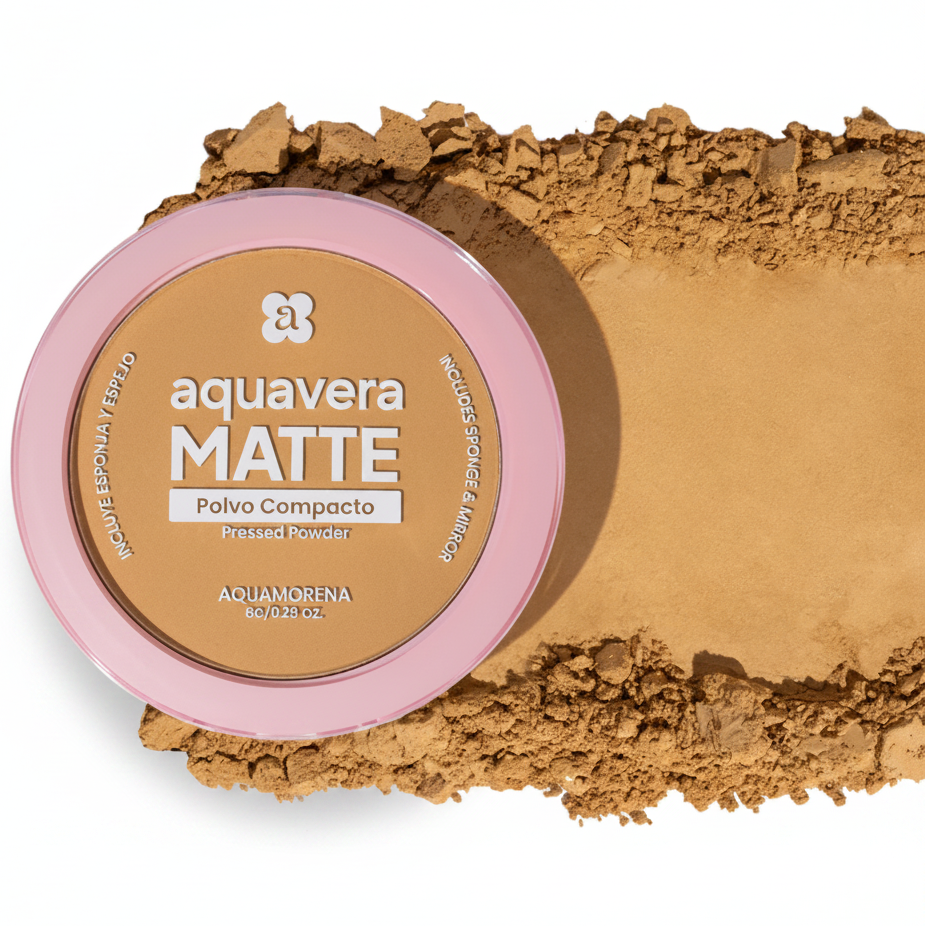 AQUAVERA POLVO COMPACTO MATTE AQUAMORENA #4