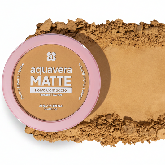 AQUAVERA POLVO COMPACTO MATTE AQUAMORENA #4