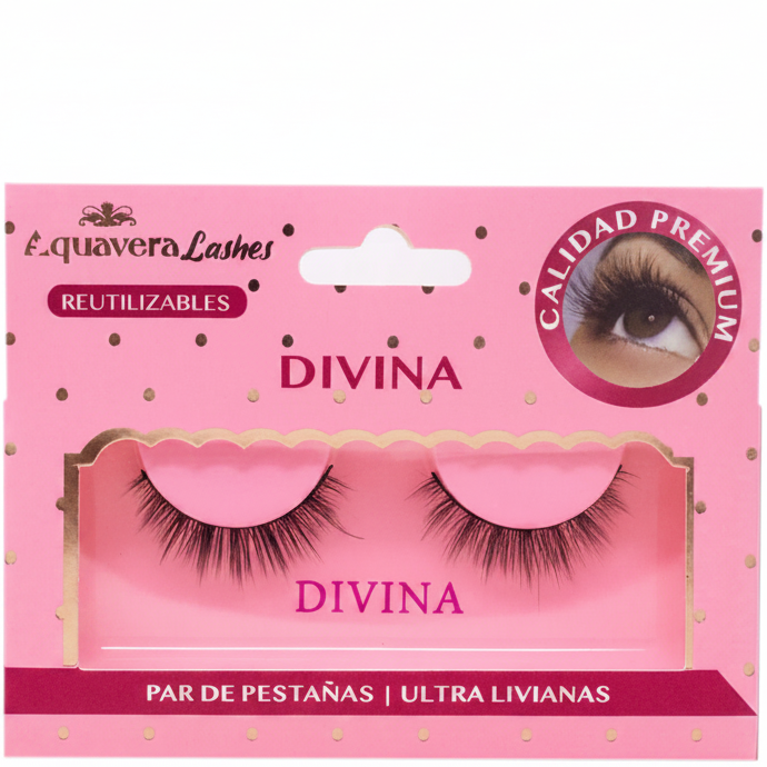 AQUAVERA PAR DE PESTAÑAS NATURALES DIVINAS