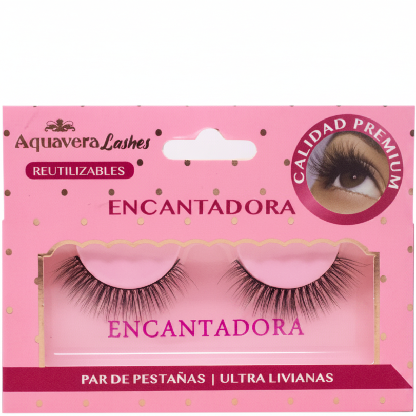 AQUAVERA PAR DE PESTAÑAS NATURALES ENCANTADORAS