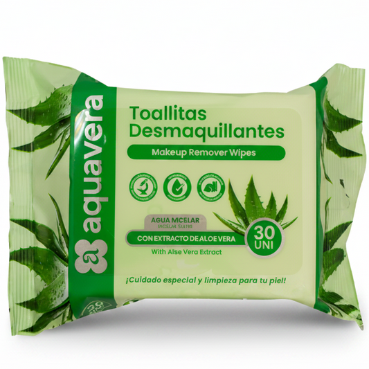AQUAVERA TOALLAS DESMAQUILLANTES ALOE VERA 30UND