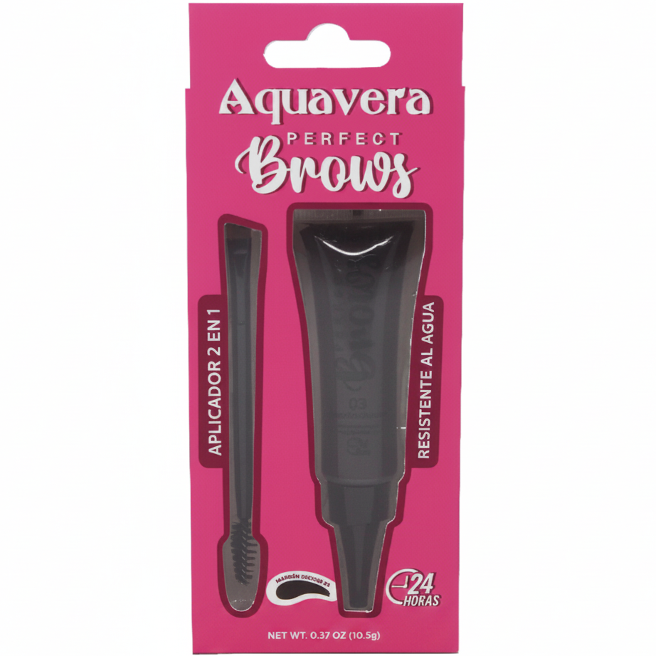 AQUAVERA GEL DE CEJAS EN TUBO MARRÓN OSCURO