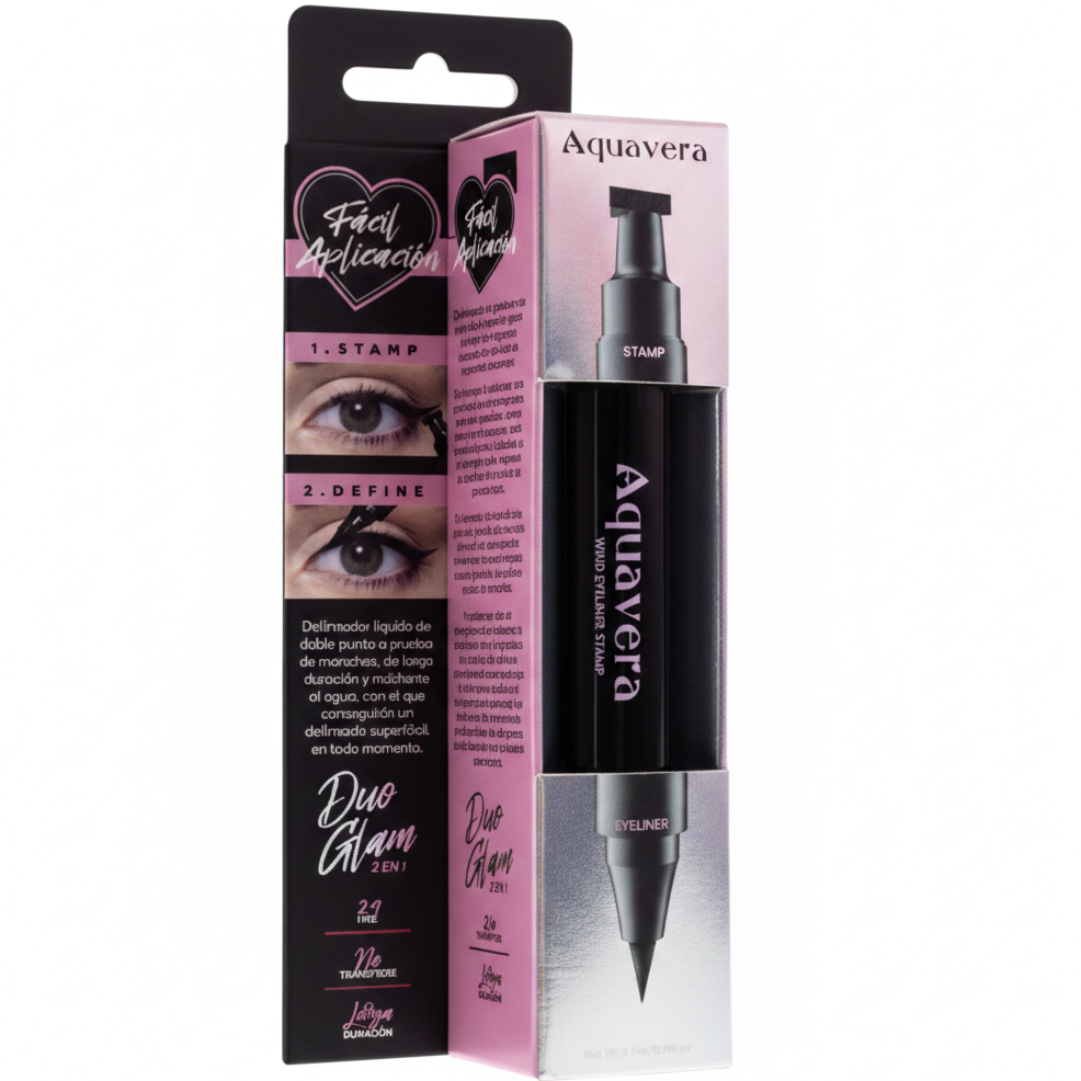 AQUAVERA WING EYELINER STAMP DUO GLAM
