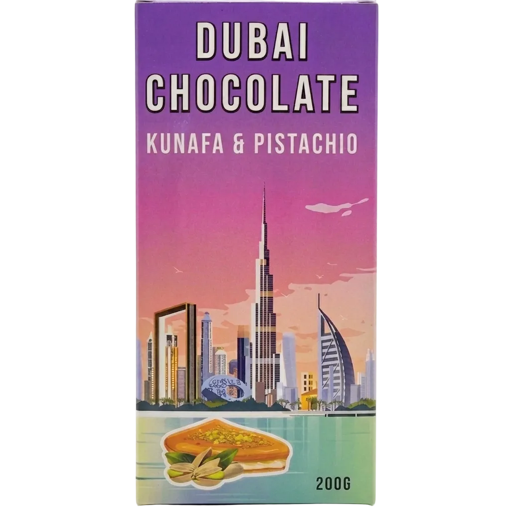 DUBAI CHOCOLATE U.A.E CLASSIC KUNAFA & PISTACHIO 200G