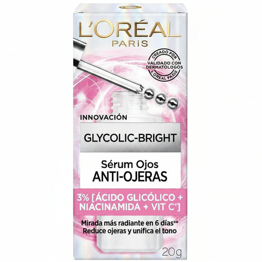 LOREAL PARIS GLYCOLIC-BRIGHT SÉRUM OJOS ANTI-OJERAS 20G