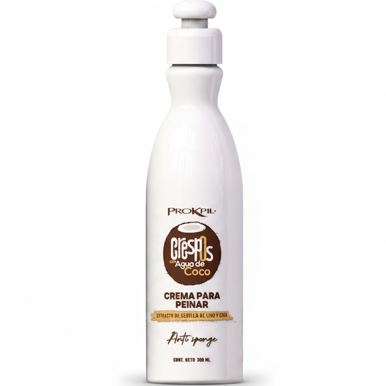 PROKPIL CRESPOS CON AGUA DE COCO CREMA PARA PEINAR ANTIESPONJE 300ML